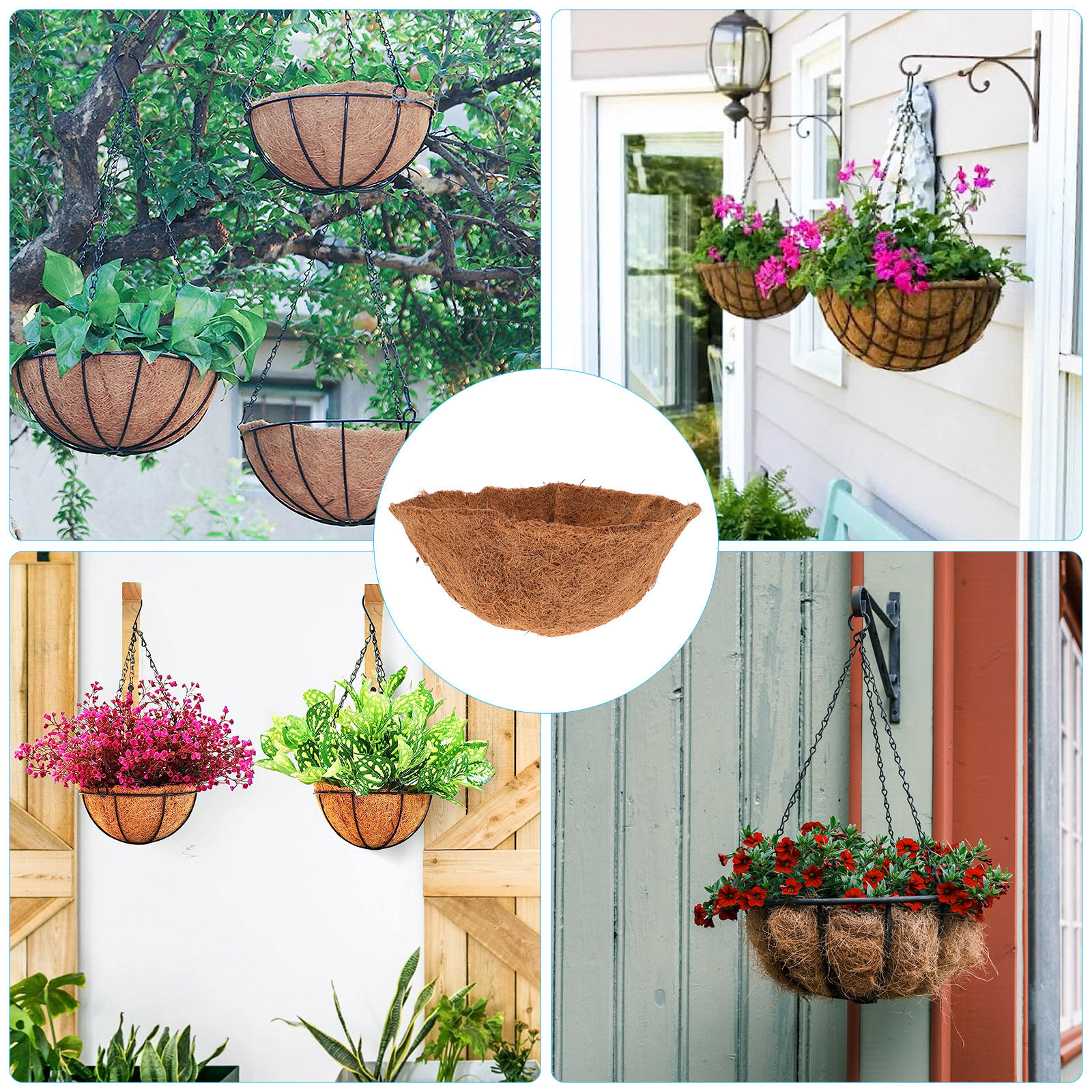 4Pcs Coconut Fiber Hanging Bas - Spider Plant Hanging avaliação e preço