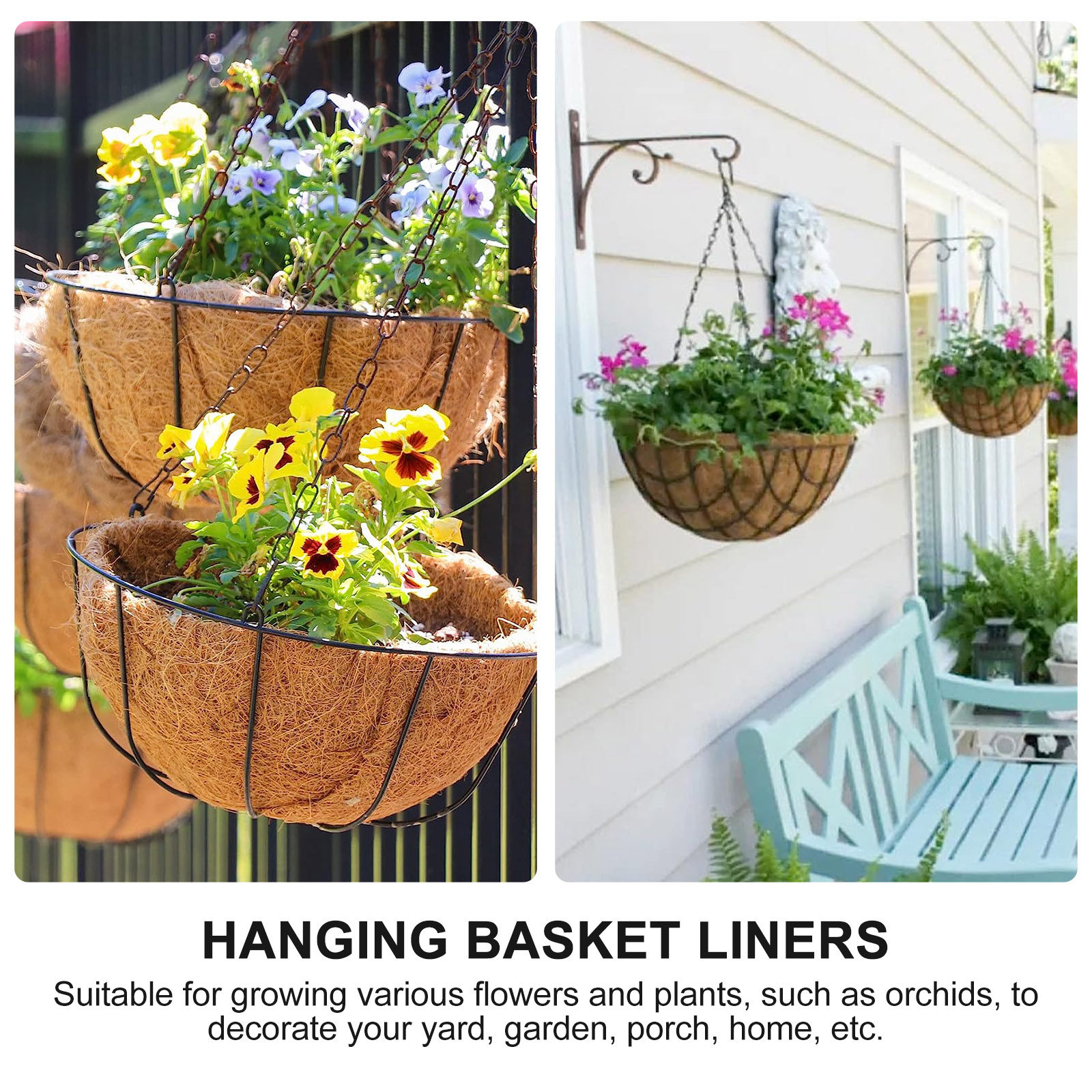 4Pcs Coconut Fiber Hanging Bas - Spider Plant Hanging avaliação e preço