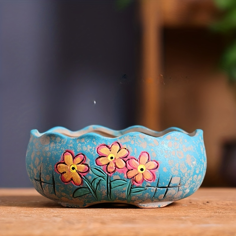 Vintage Hand-Painted Ceramic S - Pilea Peperomioides avaliação e preço
