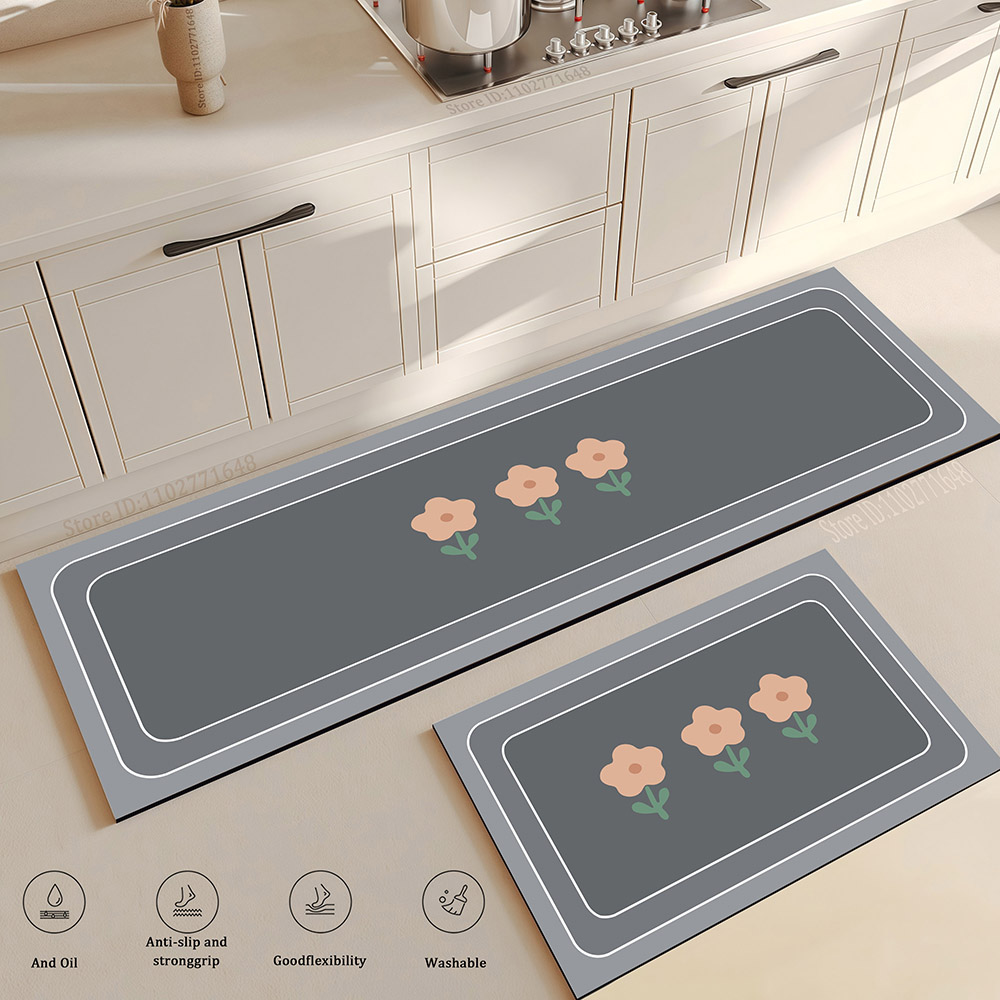 Flower Kitchen Mat Anti-Fatigu - Maranta Prayer Plant avaliação e preço