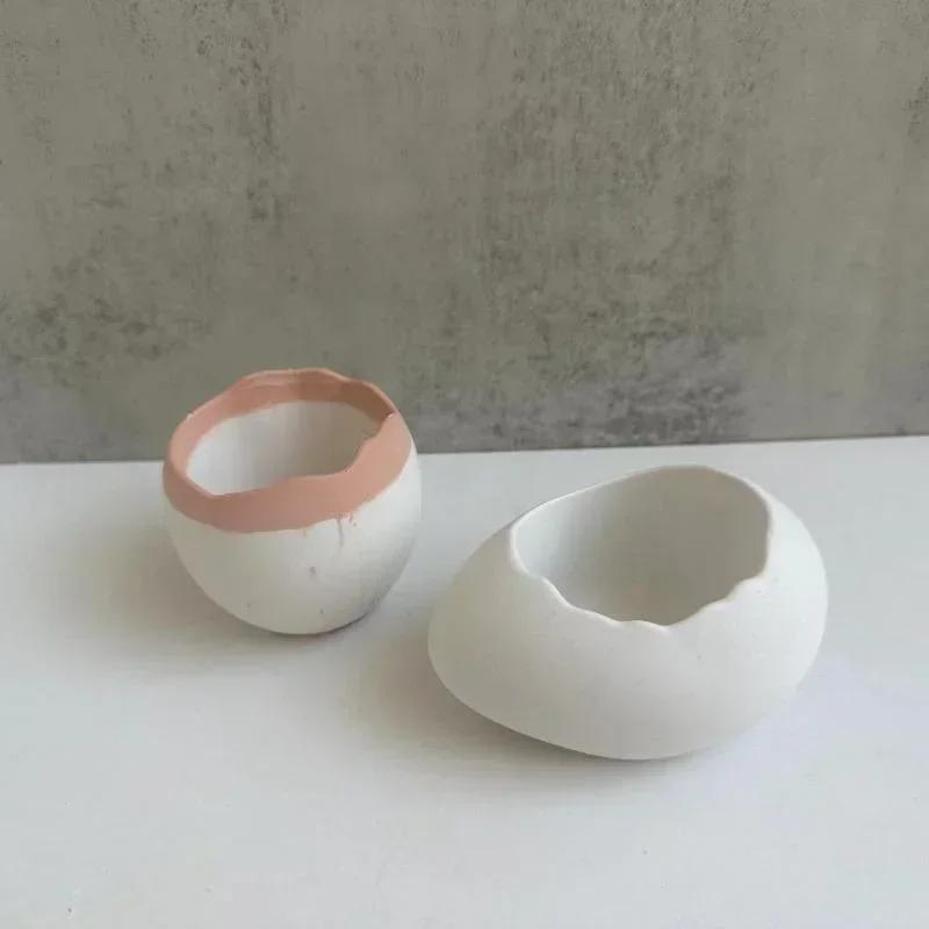 Plaster Handmade Mold Egg-shap - Echeveria Succulent avaliação e preço