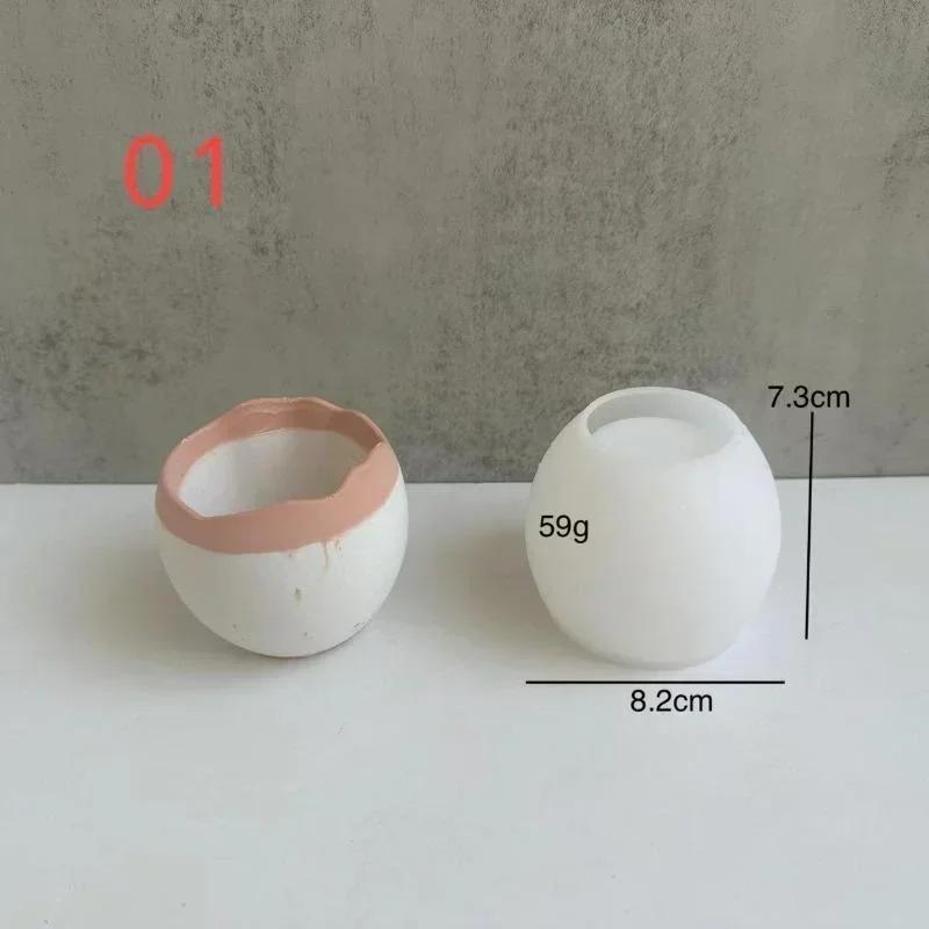 Plaster Handmade Mold Egg-shap - Echeveria Succulent avaliação e preço
