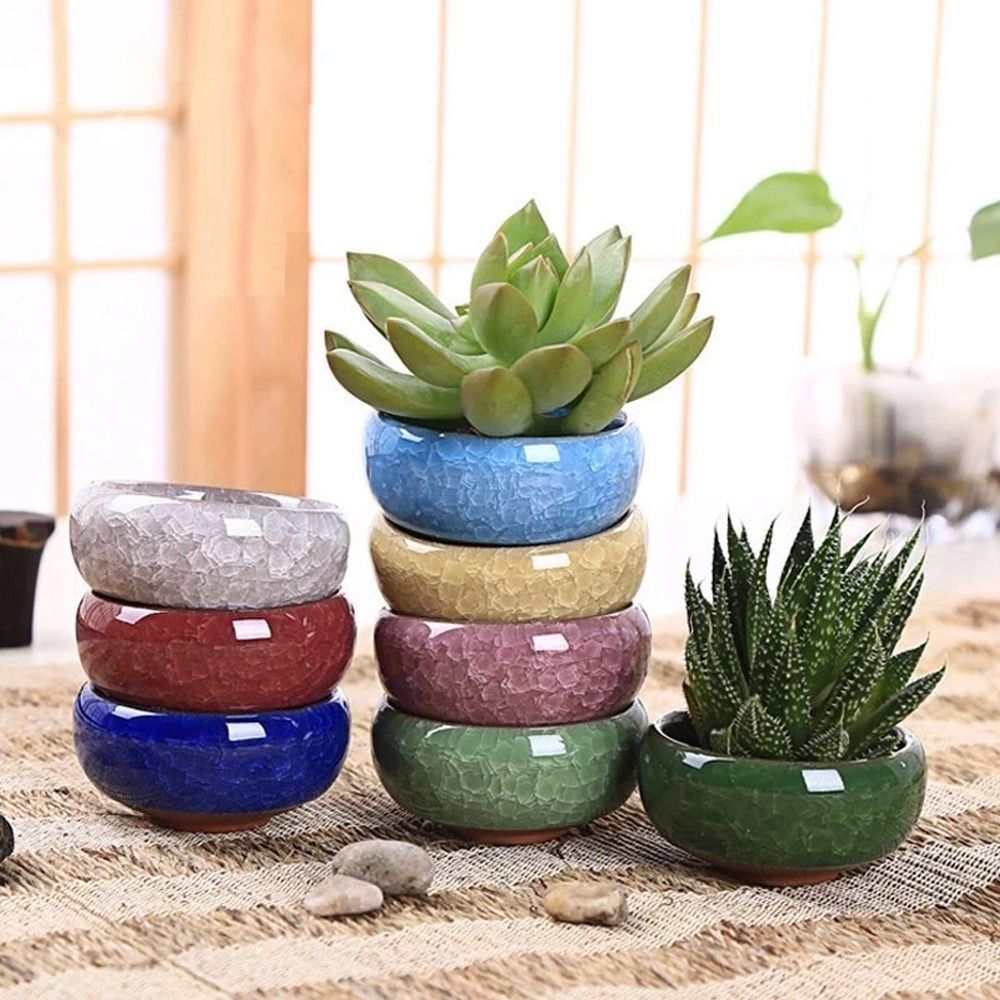 Breathable Ice-Crack Glaze Cer - Pilea Peperomioides avaliação e preço