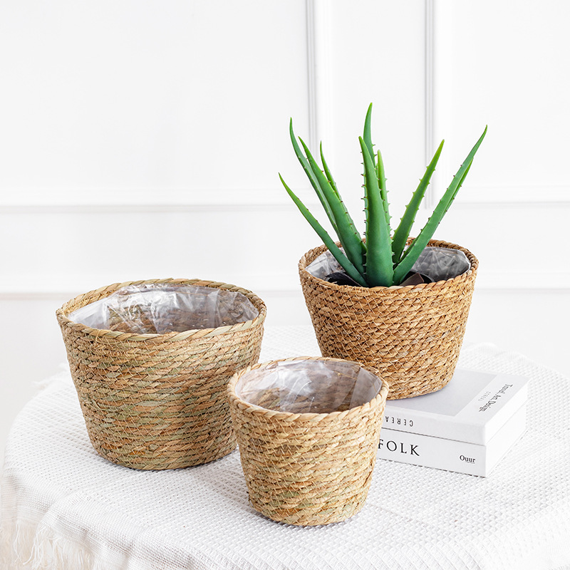 Natural Woven Flower Basket St - Aloe Vera Pot avaliação e preço
