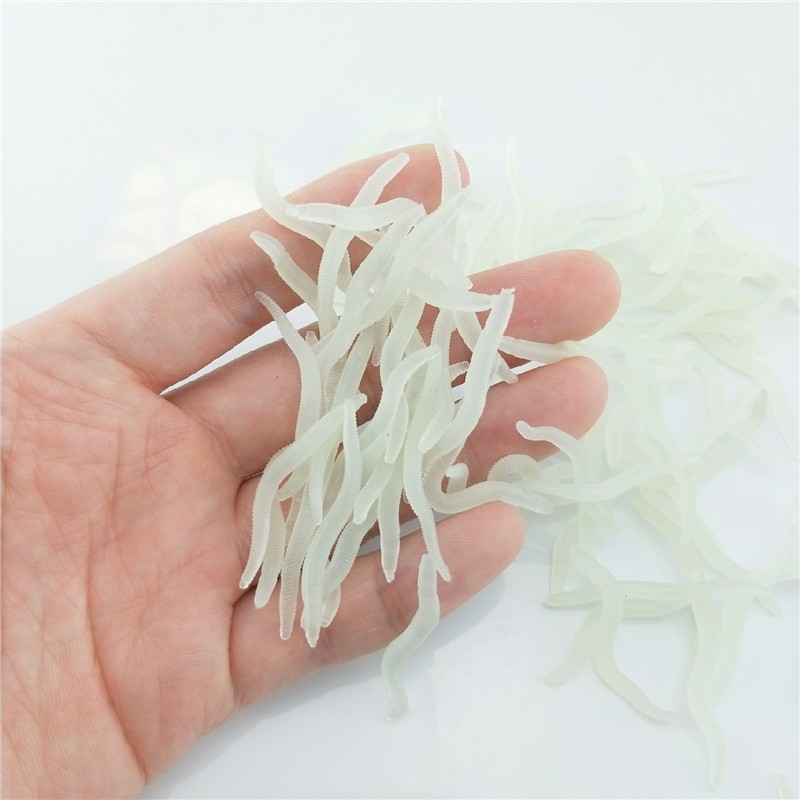 60pcs 4cm Fishing Silicone Lum - Aglaonema Red avaliação e preço